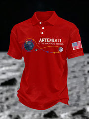 Men's Artemis II 2026 Print Casual Polo