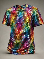 Men's LGBT Pride Month Rainbow Art Short Sleeve T-Shirt