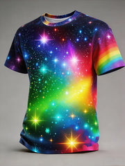 Men's LGBT Pride Month Rainbow Art Short Sleeve T-Shirt
