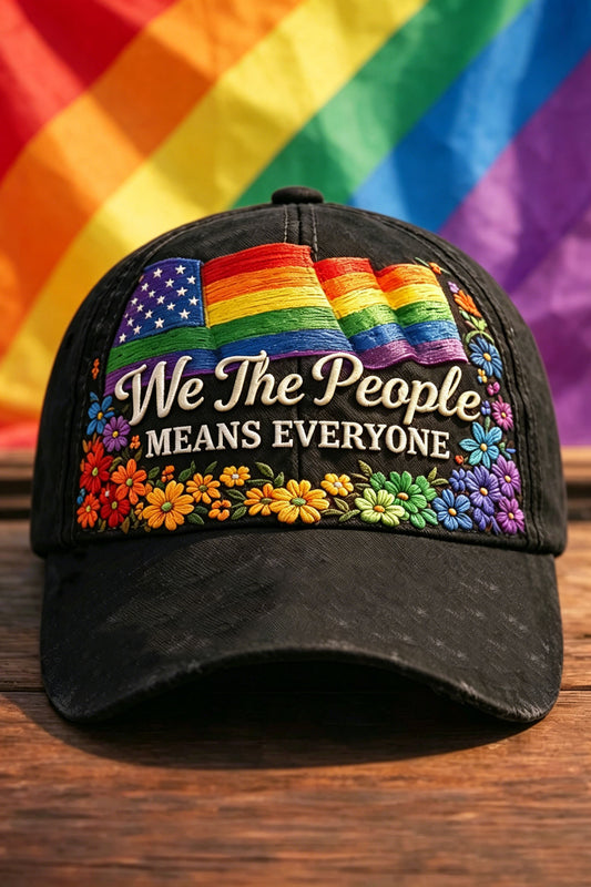 Unisex LGBT  "We The People Means Everyone" Print Hat