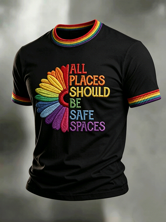 Men's All Places Should Be Safe Spaces Short Sleeves T-shirt