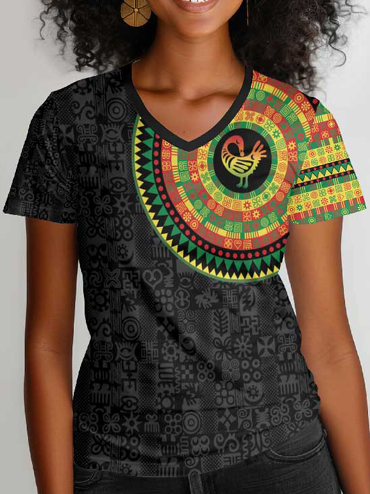 Women's Sankofa Bird Short-sleeved T-shirt