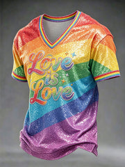 Men's Pride Month V-neck T-shirt