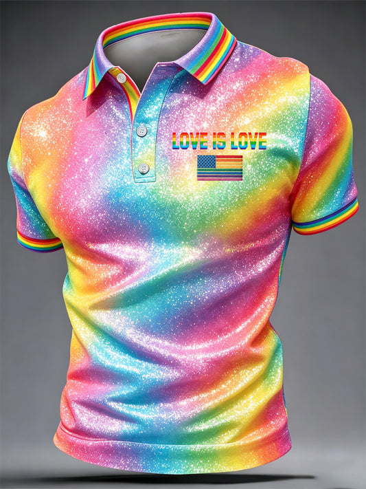 Men's Pride Month Print Casual Top