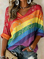 Women's Pride Month Print Casual T-shirt