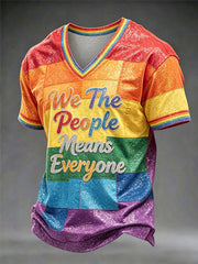 Men's Pride Month V-neck T-shirt