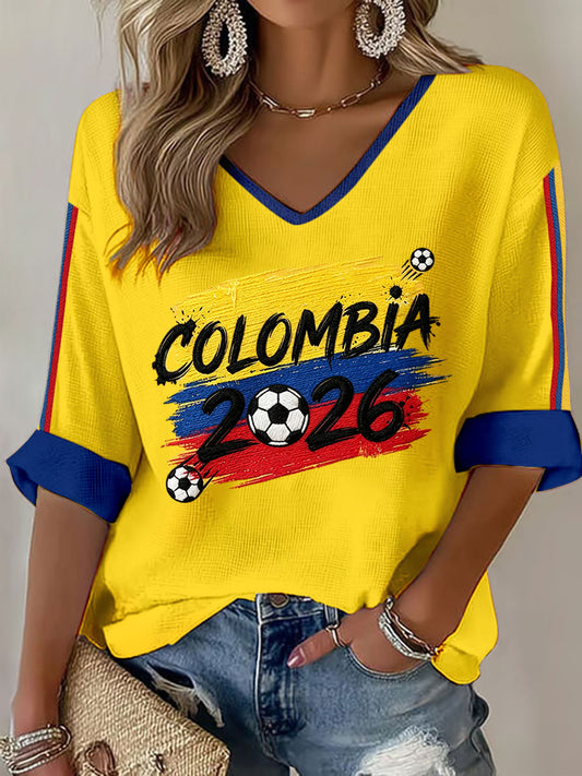 Women's Colombian Football Casual T-shirts
