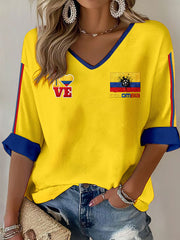 Women's Colombian Football Casual T-shirts