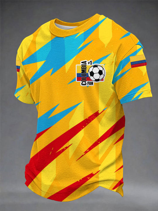 Men's Colombian Football Casual T-shirts