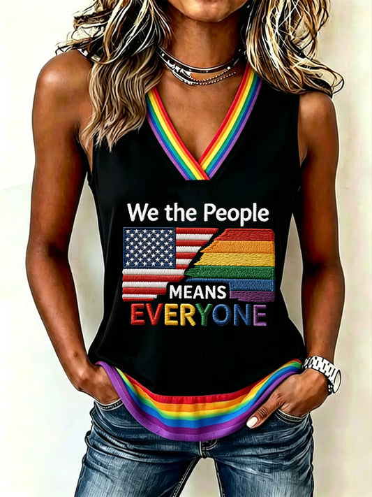 Men's Pride Month 'We The People Means Everyone' Printed Vest
