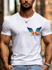 Men's LGBTQ Pride Month Love Wins Print Casual Tee
