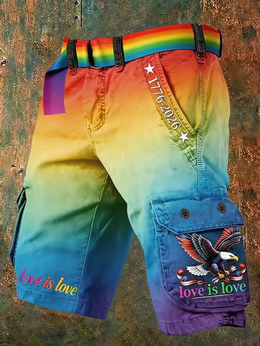 Men's Pride Month Love Is Love Shorts