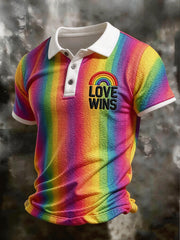 Men's Pride Month LGBT Art 'Love Wins' Short Sleeve Top