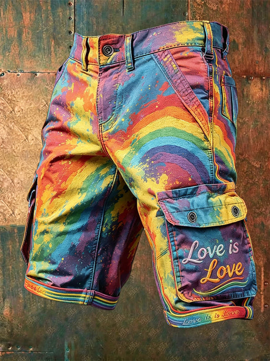 Men's Pride Month printed shorts