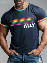 Men's Rainbow Print short sleeves t-shirt