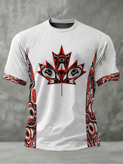 Men's Indigenous Print Casual T-shirt