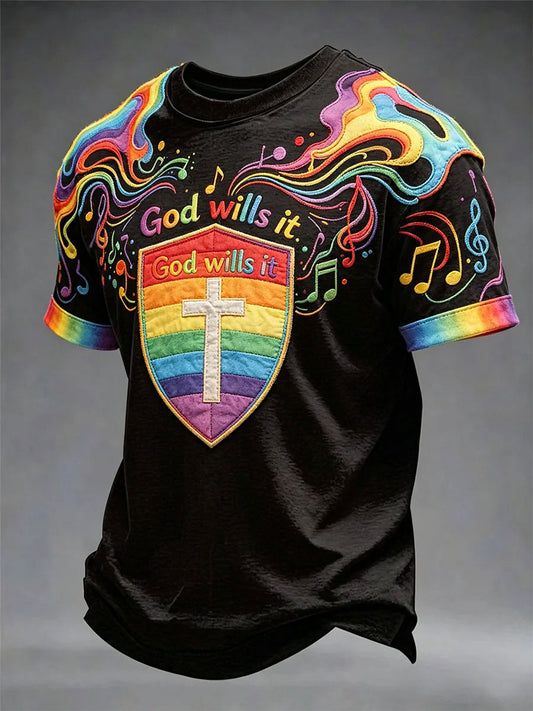 Men's Pride Print Casual T-shirt