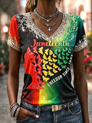 Women's Juneteenth Print T-shirt