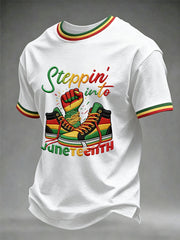 Men's Juneteenth Printed Short-sleeved T-shirt