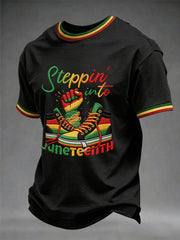 Men's Juneteenth Printed Short-sleeved T-shirt