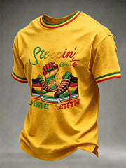 Men's Juneteenth Printed Short-sleeved T-shirt
