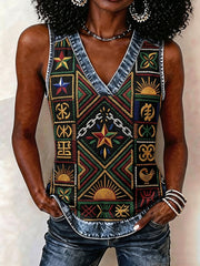 Women's Juneteenth Print Vest Top