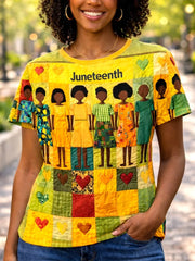 Women's Juneteenth Print Casual Tee