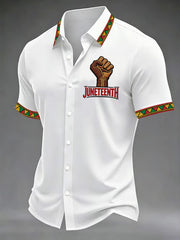 Men's Juneteenth Print Casual Shirt