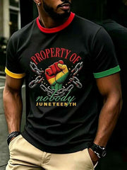 Men's Juneteenth 1865 Waffle Printed T-shirt