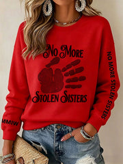 No More Stolen Sisters MMIW Graphic Sweatshirt - Empowerment for Indigenous Women Unisex Sweatshirt