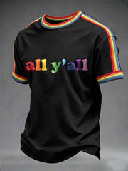Men's Rainbow Pride Month Print short sleeves t-shirt