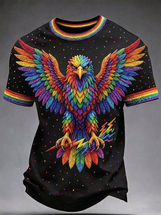 Men's Pride Month Rainbow Art Short Sleeve T-shirt