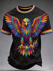 Men's Pride Month Rainbow Art Short Sleeve T-shirt