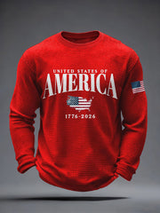 Men's America 1776-2026 Waffle Long-Sleeve T-Shirt