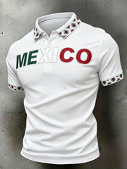 Men's Mexico Sports Lover Art Printed Casual Tops