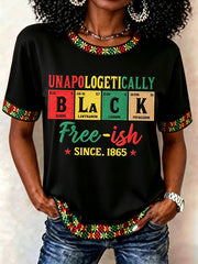 Women's Juneteenth Print Casual Tee