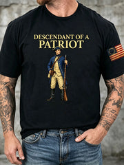Men's 4th of July Descendant of Patroit Print T-shirt