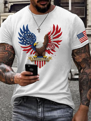 Men's E pluribus unum Printed imitation cotton short-sleeved T-shirt