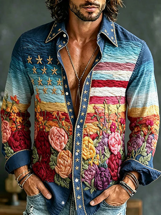 Men's USA Patriotic Casual Shirt