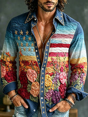 Men's USA Patriotic Casual Shirt