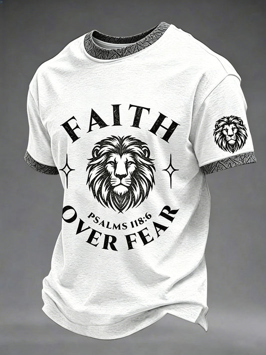 Men's Faith Over Fear Print Tee