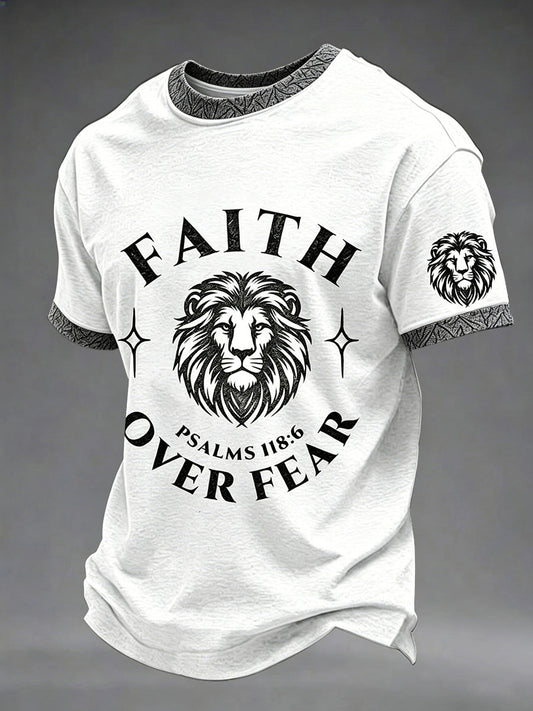 Men's Faith Over Fear Print Tee