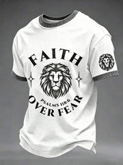 Men's Faith Over Fear Print Tee