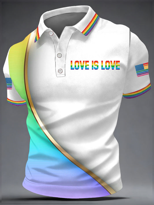 Men's Pride Month Print Casual Top