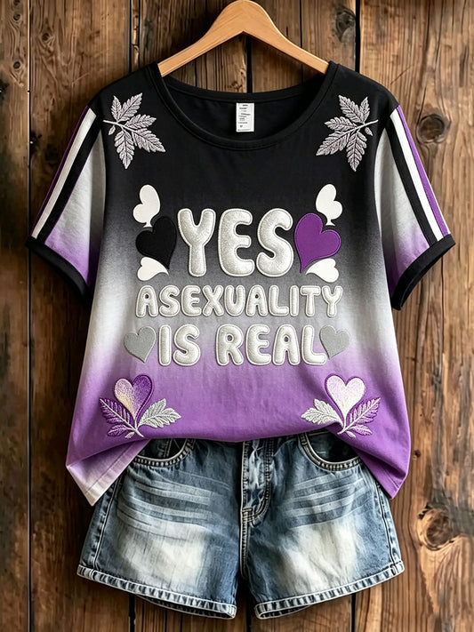 Women's Asexuality Printed Casual T-shirt