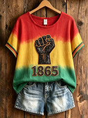 Women's Juneteenth Print Casual Tee