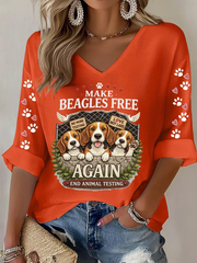 Women's Save The Beagles Waffle T-shirt