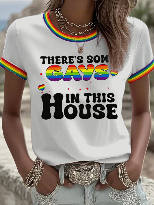 Women's Pride Month Printed short-sleeved T-shirt