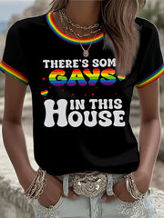 Women's Pride Month Printed short-sleeved T-shirt