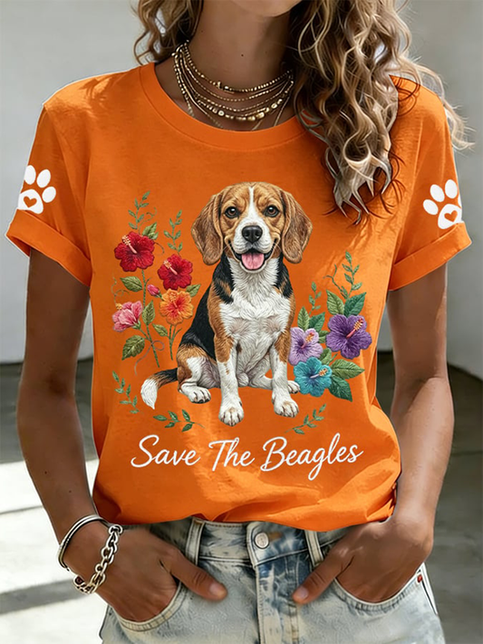 Women's Save The Beagles Short-sleeved T-shirt